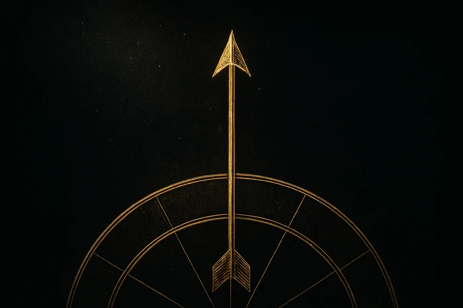 MC ve kariyer açısı, dik yön ok motifi