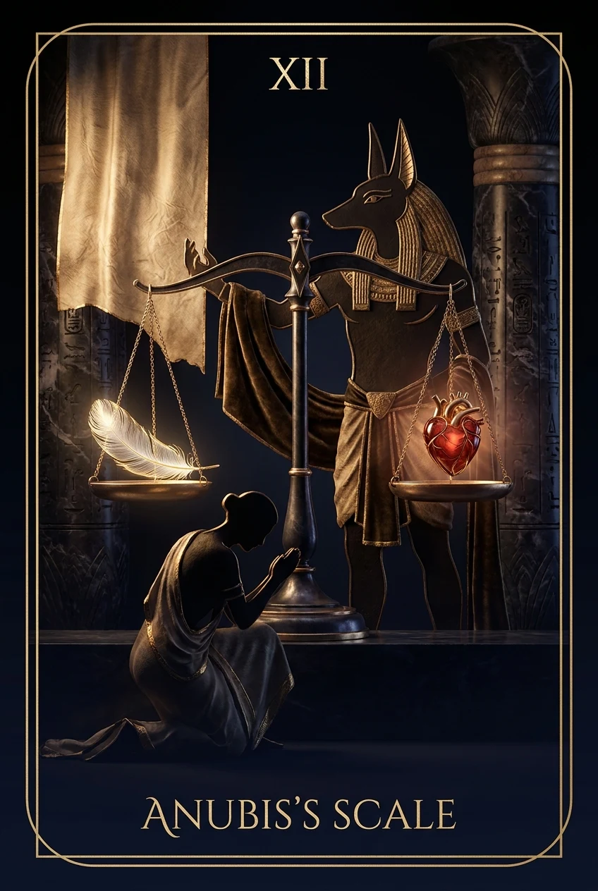 Anubis's Scale, The heart weighed against the feather, a judgment of honesty