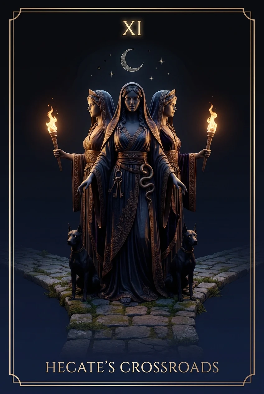 Hecate's Crossroads, The moment of decision where three roads meet