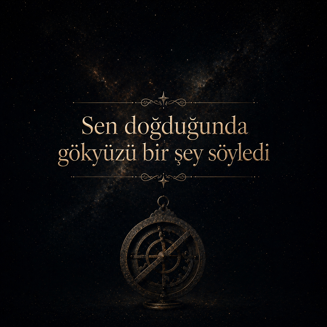 Sen doğduğunda gökyüzü bir şey söyledi